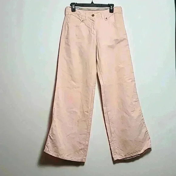 ARMANI Wide-Leg Denim Collection Blush Pink Trousers Size 6 - Picture 1 of 6